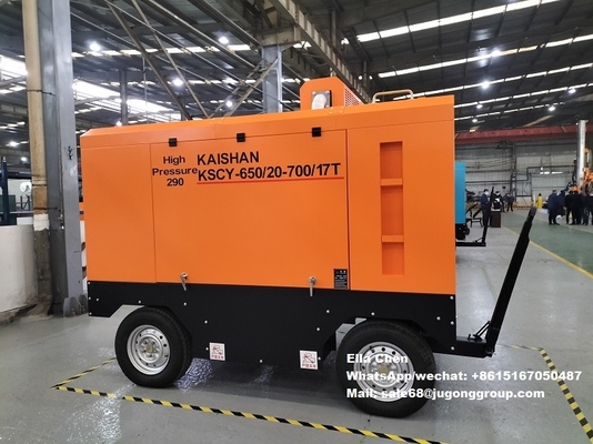 KSCY-650/20-700/17 18m3/Min 650CFM 20bar 17bar Przenośny obrotowy śrubokręt gazowy Sprężarka powietrza Sprężarka śrubokrętna